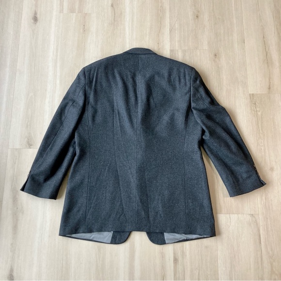 Cashmere 3 Button Sport Coat Charcoal Gray size 44R by Joseph & Lyman - Picture 2 of 10